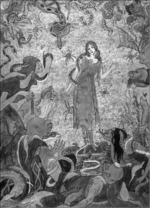 Девочка наступившая на хлеб Иллюстрация Б Кетчера 1930 Грешница в - фото 81