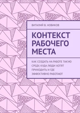 Виталий Новиков Контекст рабочего места. Как создать на работе такую среду, куда люди хотят приходить и где эффективно работают обложка книги