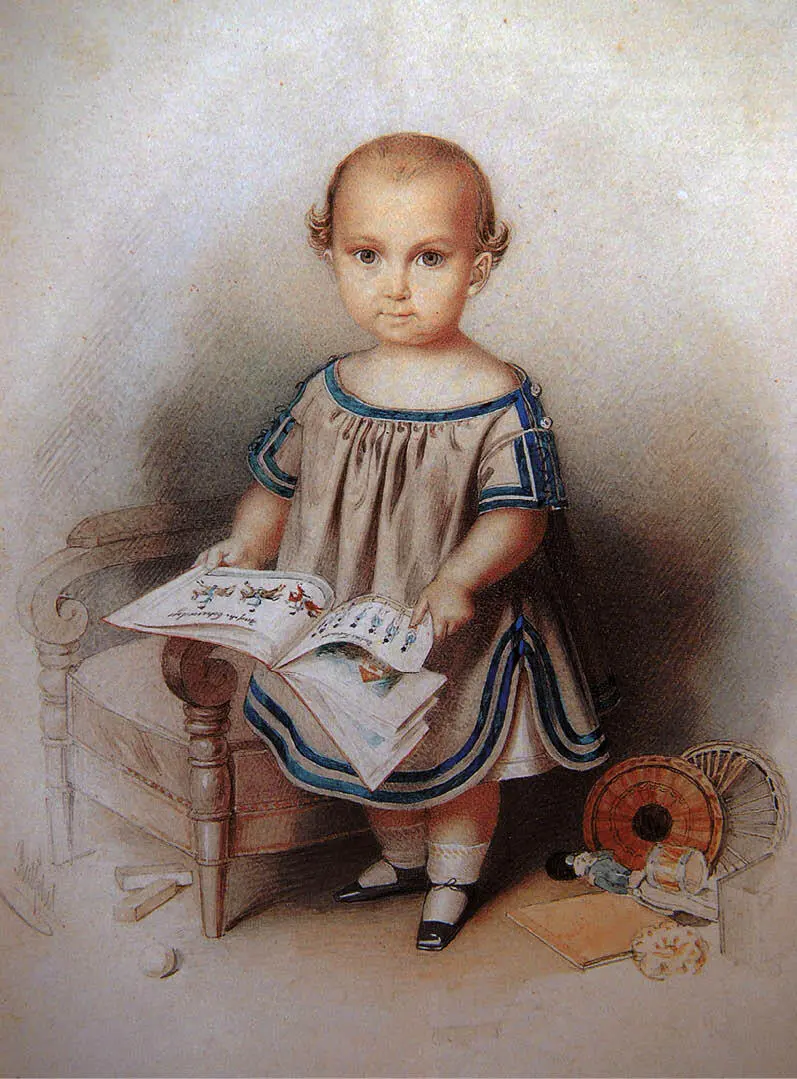Der 2Jährige Ludwig in einem Aquarell von Ernst Rietschel 1847 Ludwig II - фото 13