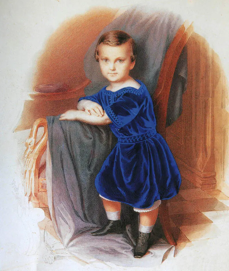 Ludwig II im Alter von 3 Jahren ebenfalls von Ernst Rietschel gemalt Mit - фото 14