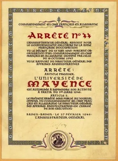 Anordnung der französischen Verwaltung in BadenBaden vom 27 Februar 1946 zur - фото 1