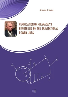 Arkady Serkov Verification of M.Faraday's hypothesis on the gravitational power lines обложка книги