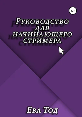 Ева Тод Руководство для начинающего стримера обложка книги