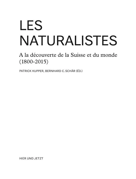 TABLE DES MATIÉRES Préface Thierry Courvoisier et Jürg Pfister PRÉFACE Le - фото 2