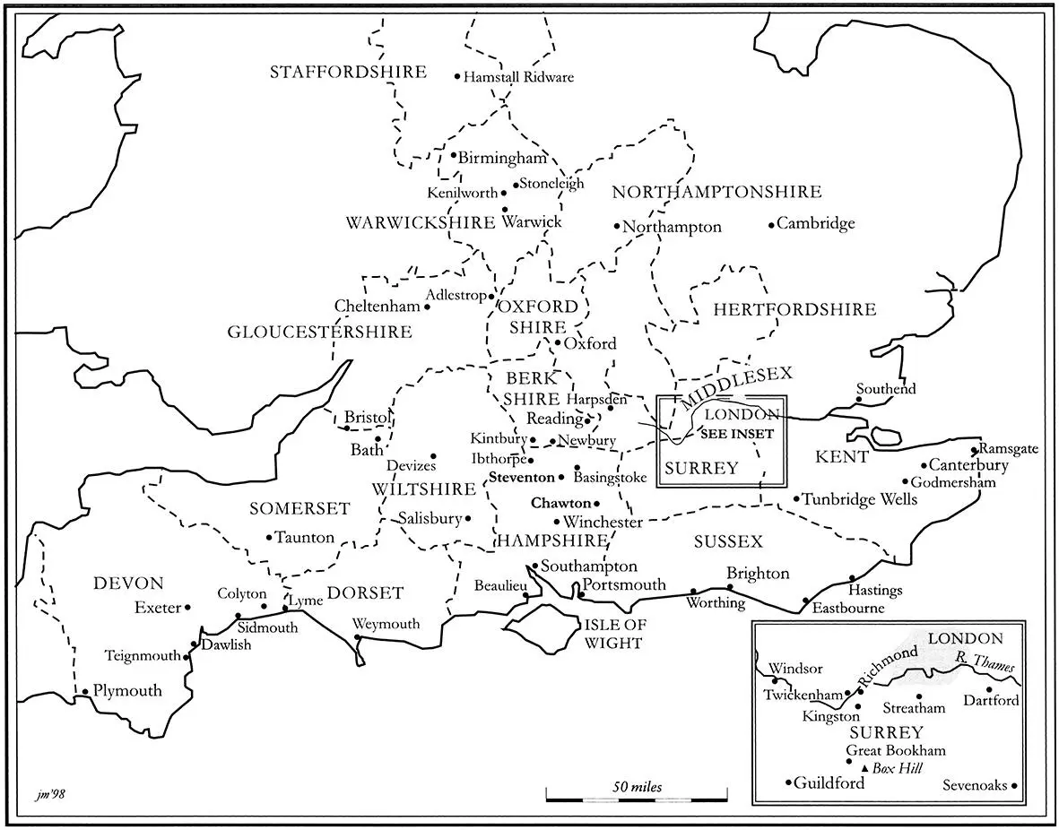Karte von Südengland Zwar war England fast zwanzig Jahre lang in den Kampf - фото 3