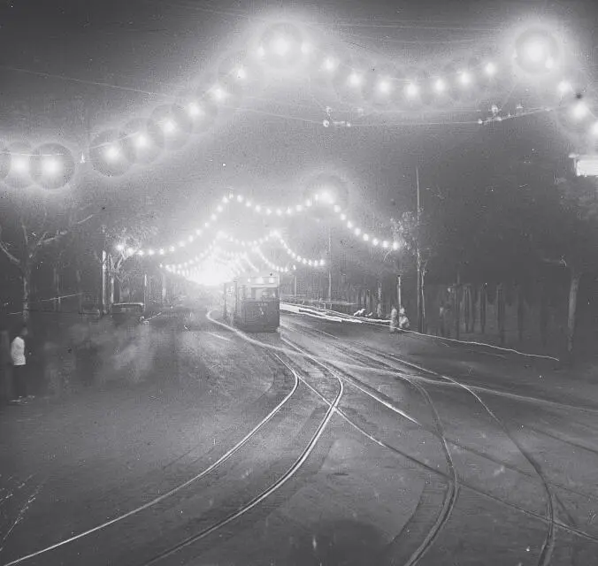 Avenue Joffre Huaihai Lu bei Nacht Shanghai 1933 Am französischen - фото 27