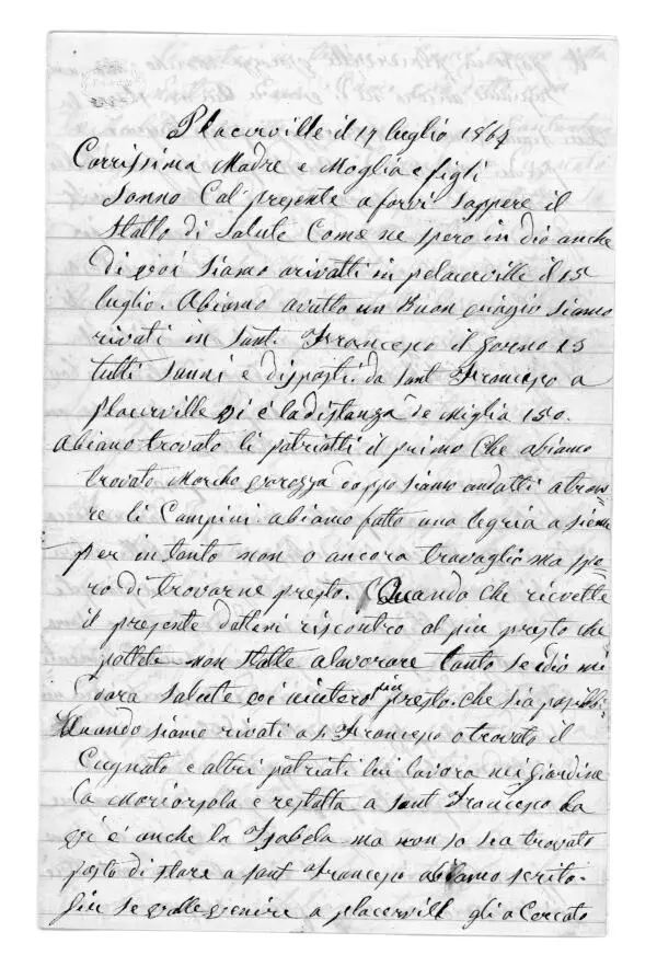 Der erste Brief von Barbarossa 17 Juli 1867 Anna und Maria Mansueta Rusconi - фото 6
