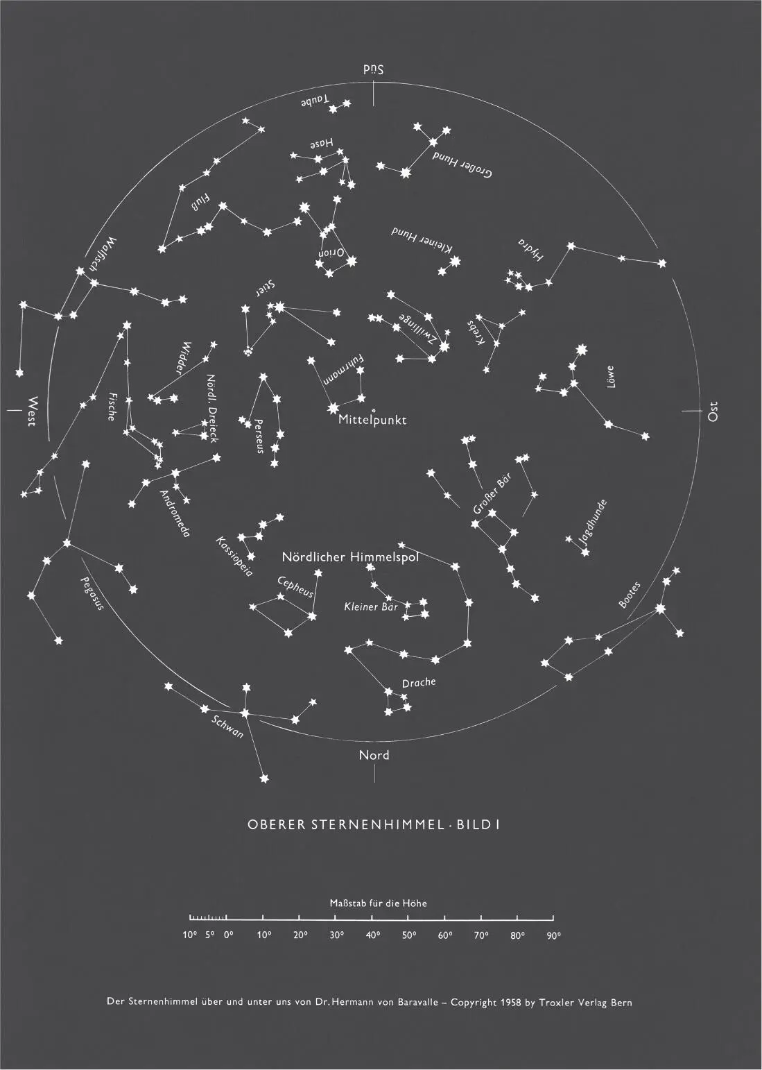 Oberer Sternenhimmel von Dr Hermann von Baravalle 1958 Griechische - фото 2