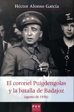 Héctor Alonso García El coronel Puigdengolas y la batalla de Badajoz (agosto de 1936) обложка книги