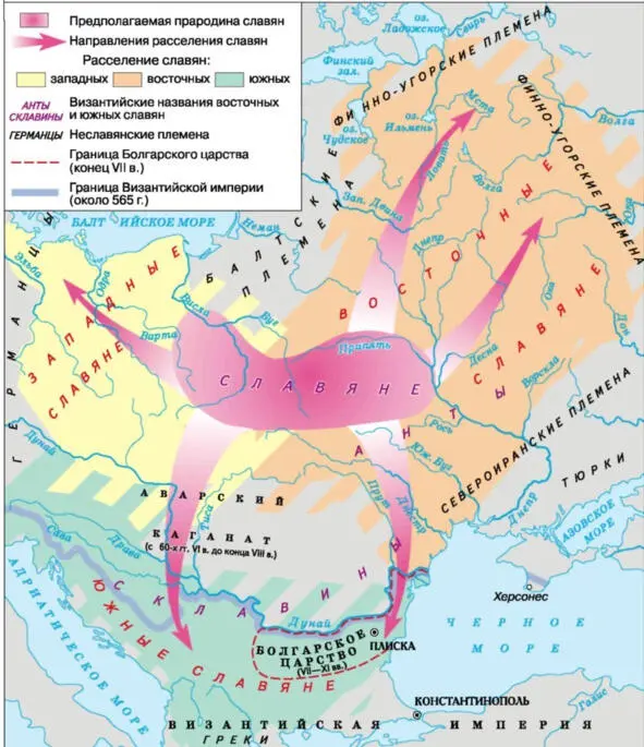 Славяне в VI вн э Территория не соприкасается с морем Происхождение слов - фото 3