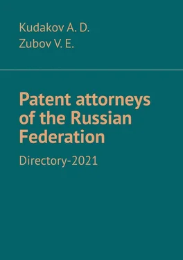 Array Zubov V. E. Patent attorneys of the Russian Federation. Directory-2021 обложка книги