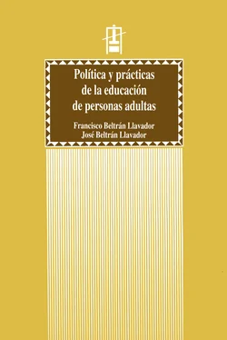Francisco Beltrán Llavador Política y prácticas de la educación de personas adultas обложка книги