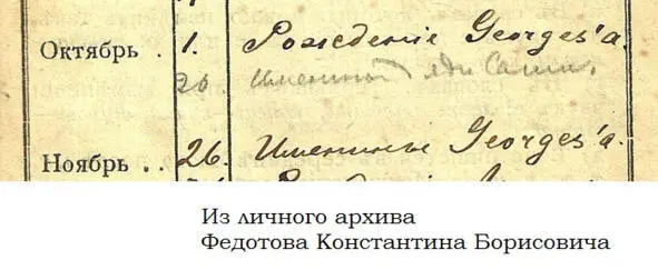Записи о дне рождения и именинах Georgesa Георгия Петровича Федотова в - фото 5