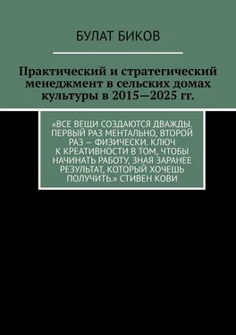 Булат Биков Практический и стратегический менеджмент в сельских домах культуры в 2015—2025 гг. обложка книги