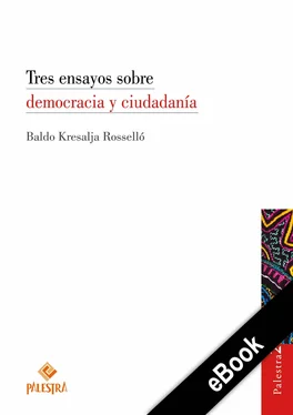 Baldo Kresalja Tres ensayos sobre democracia y ciudadanía обложка книги