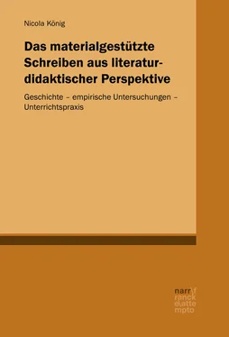 Nicola König Das materialgestützte Schreiben aus literaturdidaktischer Perspektive обложка книги