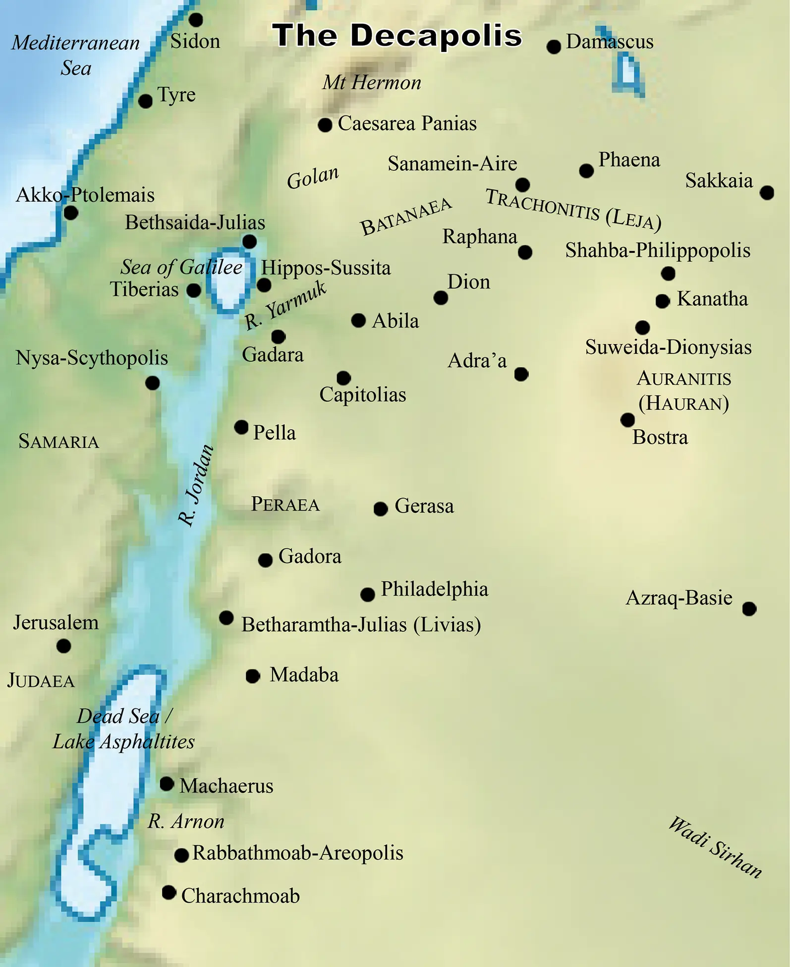 Map IIThe Decapolis Sources Esri USGS NOAA Made with Natural Earth All - фото 3