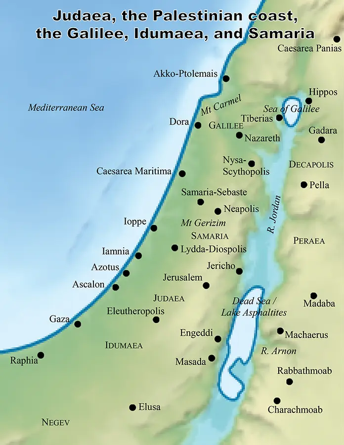 Map VJudaea the Palestinian coast the Galilee Idumaea and Samaria Sources - фото 6