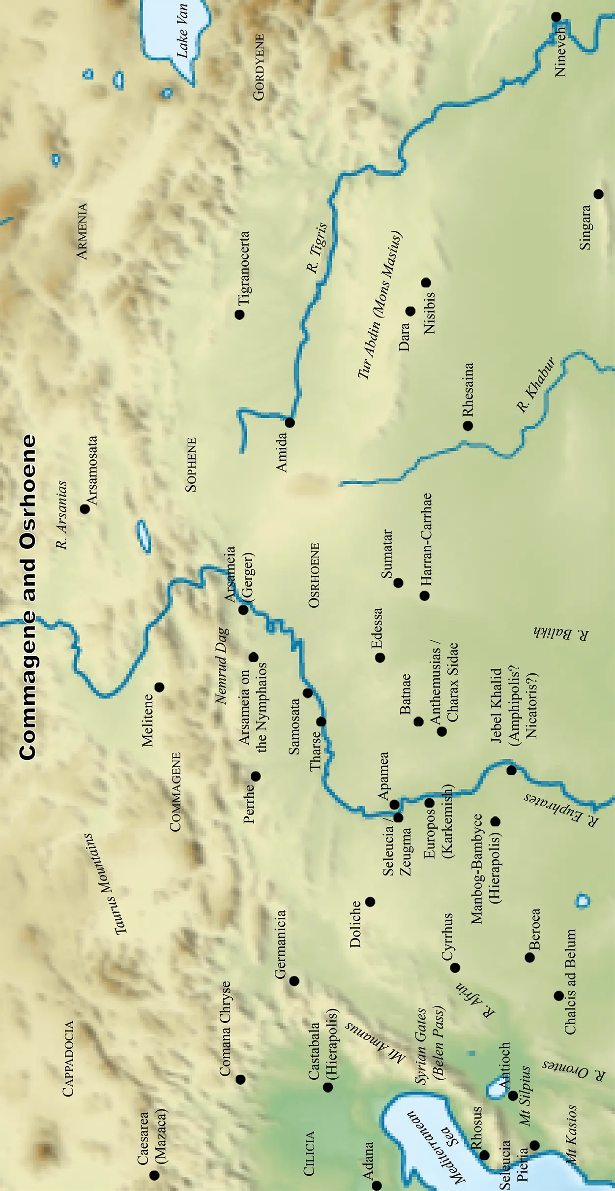 Map IIICommagene and Osrhoene Sources Esri USGS NOAA Made with Natural - фото 4