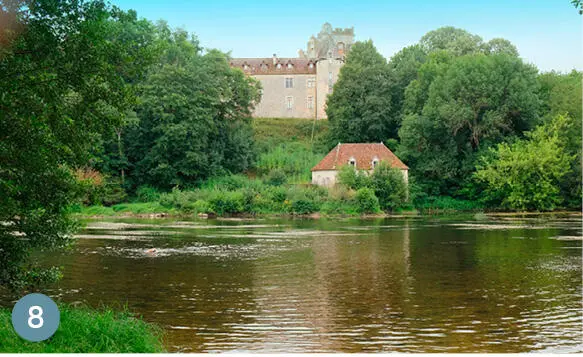 8 Romefort Ciron Einfacher Picknickplatz an flachem Wasser mit Blick aufs - фото 547