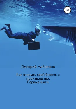 Дмитрий Найденов Как открыть свой бизнес и производство. Первые шаги обложка книги