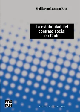 Guillermo Larraín La estabilidad del contrato social en Chile обложка книги