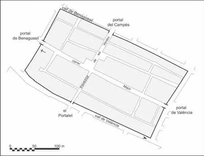 3 LA POBLA DE VALLBONA Disposició del carrer Major axial el parallel de - фото 3
