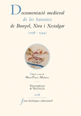 AAVV Documentació medieval de les baronies de Bunyol, Xiva i Xestalgar (1238-1344) обложка книги