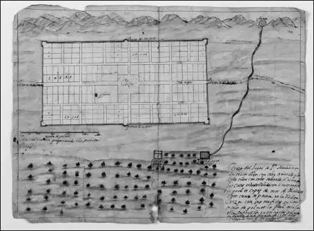 Figura 2 Mapa amb el plànol de la traça de Santa Magdalena datat el 18 de - фото 7