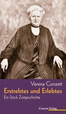 Verena Conzett Erstrebtes und Erlebtes обложка книги