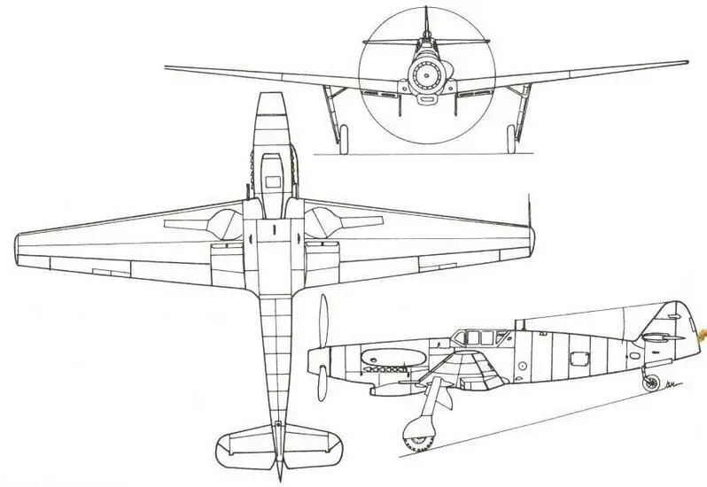 Мессершмитт Me 155В Этап III проекты и прототипы завода Блом и Фосс - фото 17