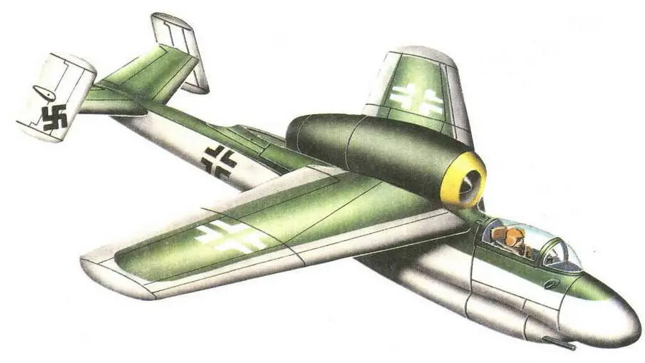 Самолет на основе Хейнкеля Р1073 октябрь 1944 года Хейнкель Р1078 Хеншель - фото 207