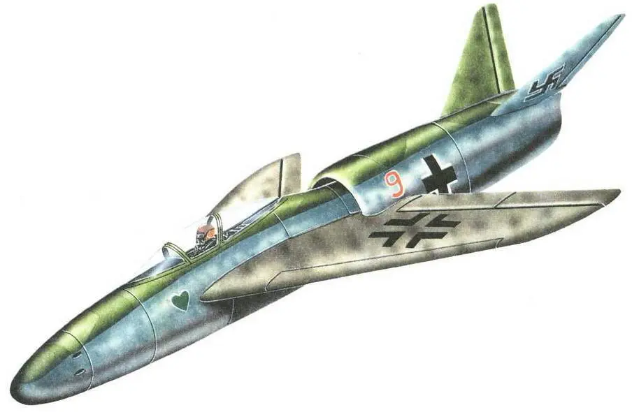 Мессершмитг Me Р1101 с туннельным воздухозаборником Мессершмитт Р1110 от 22 - фото 228