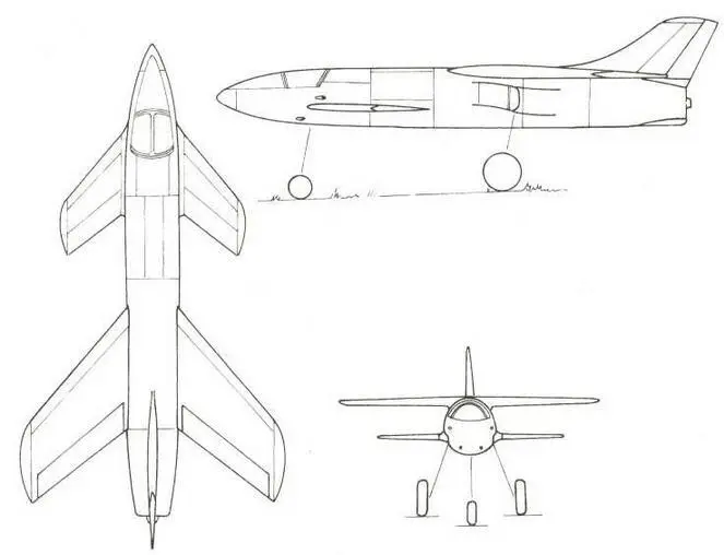 Мессершмитт Me Р1110 Энте Размеры Размах крыла 8250 мм стреловидность - фото 230