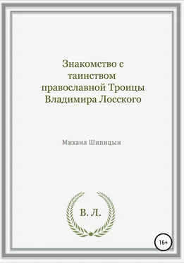 Михаил Шипицын Знакомство с таинством православной Троицы Владимира Лосского обложка книги