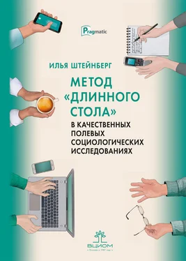 Илья Штейнберг Метод «длинного стола» в качественных полевых социологических исследованиях обложка книги