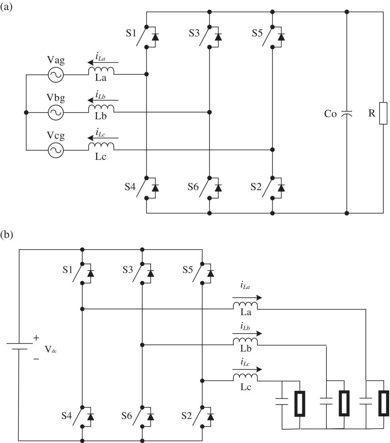 Figure 11 Threephase converters a grid converters b inverter The - фото 19