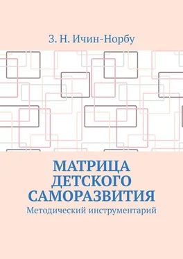 З. Ичин-Норбу Матрица детского саморазвития. Методический инструментарий обложка книги