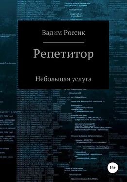 Вадим Россик Репетитор. Небольшая услуга обложка книги