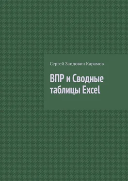 Сергей Карамов ВПР и Сводные таблицы Excel обложка книги