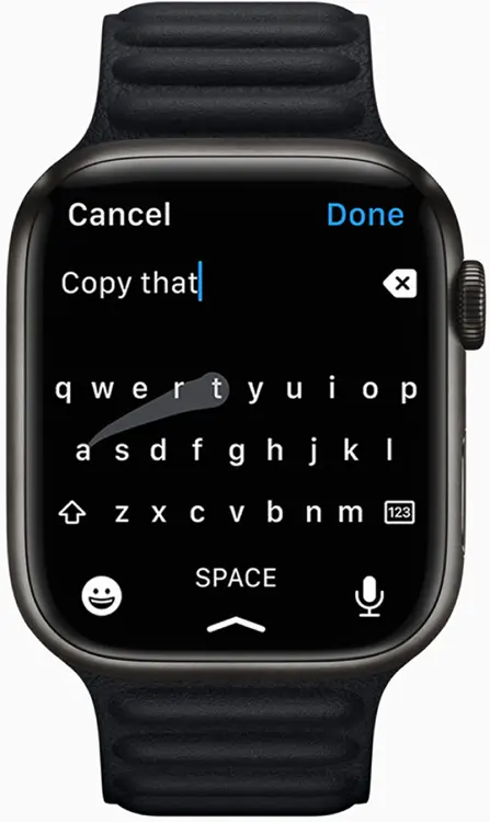 FIGURE 112On Apple Watch Series 7 you can swipe between letters and let - фото 72