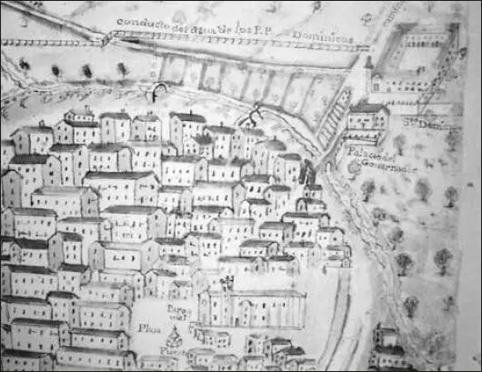 Detalle del plano de Sant Mateu de 1773 que custodian las monjas agustinas En - фото 11
