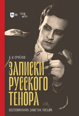 Анатолий Орфёнов Записки русского тенора. Воспоминания, заметки, письма обложка книги