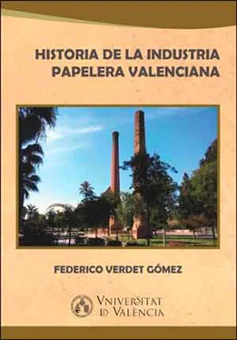 Federico Verdet Gómez Historia de la industria papelera valenciana обложка книги