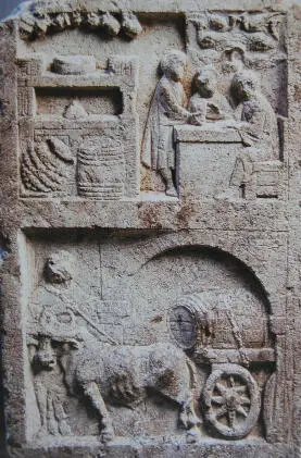 fig 9 Escenas esculpidas en piedra que representan arriba una operación - фото 12