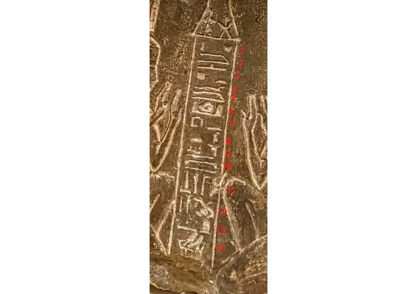 Рис 3 Внутренняя часть текста на камне Бенбен Обозначения автора Александра - фото 3