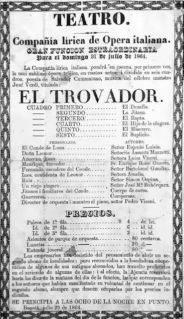FIGURA 3Cartel de función de ópera Teatro Maldonado 1864 Fuente Carteles de - фото 6