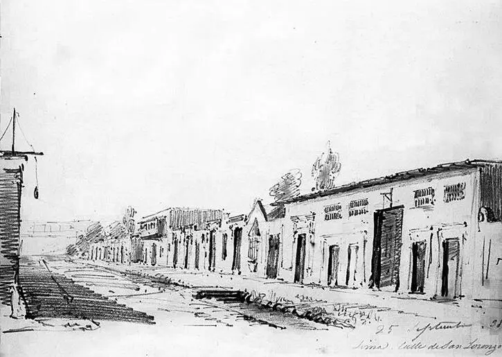 6 Calle de San Lázaro Rímac Lima Dibujo de Leonce Angrand 25 de setiembre - фото 9