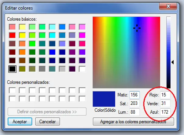 Figura 34 Tabla de colores de Windows Fuente Elaboración propia Para trabajar - фото 22