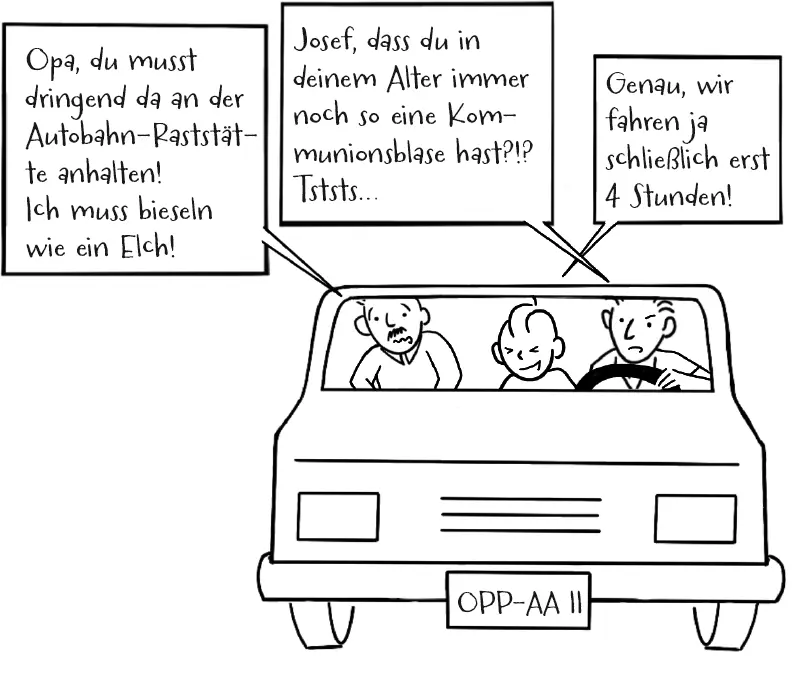 Kaum haben wir und der MädelsBus am Rastplatz angehalten ist Papa aus dem - фото 24